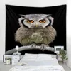 Hibou Tapestry Mandala Bohemian Art déco de style couverture de style accrochée dans la maison Home Hippie J220804