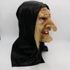 Andra evenemangsfest levererar skrämmande vuxen gammal häxmask latex läskig halloween fancy klänning grimas kostym tillbehör cosplay rekvisita en storlek