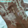 Sarairis 2022 New Strendy Knee High Work Work Shoes Square Square Size 43 Great General Equise Moventive Boots Western Boots L24015