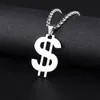 Dollar-Edelstahl-Halskette, Dollar-Symbol-Anhänger, männliche Persönlichkeit, Hip-Hop, europäischer und amerikanischer Trendschmuck für Männer