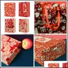 Gift Wrap Event Party Supplies Festive Home Garden Paper Christmas Bag Candy Cookie Present Wraps Tree Tag Handbag Durable Handles Goodie