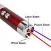 3 In 1 Mini LED Outdoors FlashLight Portable Key Chain UV Torch Laser Pen Pointer Beam Infrared 2022SJSD1