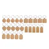 Chaveiros 25Pieces Blank Wooden Key Chain Diy Keychain Rings Tags Tags Jóias As descobertas de jóias artesanato Smal22