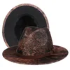 Gradiente fedora chapéus mulheres homens feltro chapéu mulher fedora homem jazz top chapéu fêmea macho macho largo tampa de moda primavera outono inverno cópia caps por atacado 20 cores