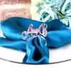 Gepersonaliseerde aangepaste bruiloft Acryl houten tafel hart kleur spiegel rose goud servet ring hart initialen decor d220618