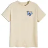 Design Hip Hop Streetwear Beige Hommes T-shirt Bleu Papillon Nature Vie Été À Manches Courtes Coton Lâche Tops Tees Garçon 220708