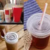 100 Pcs Disposable Elbow Plastic Straws For Kitchenware Bar Party Event Alike Supplies Striped Bendable Cocktail Drinking Straws