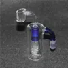 Azul 3,4 polegadas mini 14 mm de cinzas de vidro de vidro aquário aquático cachimbo de cachimbo de cachimbo de água com tigela de vidro ou pregos de banger de quartzo