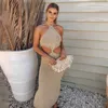 Hirigin Sexy Vacation Outfits Thenter Halter Maxi Dresses for Women Elegant Dress Sets Holiday Beach Sundresses 220601