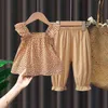 Ensemble de vêtements pour filles sans manches chemise et pantalon enfant en bas âge fille ensembles d'été nouvelle marque tenues ensemble de vêtements pour enfants vêtements pour enfants G220509