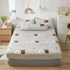 Upzo-Animal Series Drap-housse en polyester Draps réglables King Bed Couple Cover avec élastique 180 200 Pas de taie d'oreiller 220514