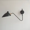 Braço balanço nórdico lâmpada de parede de loft modelagem de lâmpadas criativas industriais simples lâmpadas de estar led de banheiro espelho