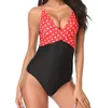 Impressão 2024 Sexy Slim Color Matching One Piece Swimsuit Biquinis Set Leopard Yakuda Loja Online Local Dropshipping Aceito One Piece Swimsuit Fita Diagonal