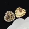Women Designers Pearl Earring Luxury Jewelry Love Shape Ear Stud Womens Fashion Brand Designer Hoops Studs Gold Hoop Earrings 2022