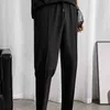 Black Drawstring Casual Pants Men Fashion Business Casual Dress Pants Men Streetwear Wild Loose Joggers Pants MXL J220629