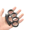 Yeni Arival Siyah Alaşım Knuckles Duster Tokalı Erkek ve Kadın Kendinden Defense Dört Parmak Yumrukları55255A6697377