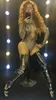 Stage Wear Sparkly Black Cristaux Nude Body Femmes Performance Outfit Costume Party Célébrer Glisten Strass Justaucorps WearStage