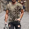 Été HD impression col rond rue mode ample grande taille rétro hommes t-shirt hauts 220521