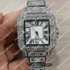 Voller Diamant Herrenuhren Quarzwerk Iced Out Damenuhr Shiny Lover Armbanduhr Lifestyle Wasserdichte Mode Kleid Armbanduhren Montre J68Q