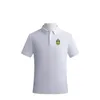 Schweden Herren- und Damen-Polo-High-End-Shirt aus gekämmter Baumwolle mit doppelten Perlen, einfarbig, lässiges Fan-T-Shirt