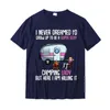 Camisetas Masculinas Eu Nunca Sonhei Que Seria Super Sexy Camping Lady Camiseta Design Algodão Normal Europa Masculino