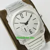 BVF أعلى جودة الساعات 40 مم THK 7MM 103011 OCTO FINISSIMO EXTRA TILE BVL138 Automatic Men's Watch Gray Dial Stains Stail Braclet