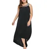 PLUS Taille Robes Femmes Perles Collier Robe de soirée solide Sans manches Pearl Slice Saisines Vintage Mujer Mujer
