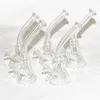 Mini narguilés conduites d'eau tuyau de bécher en verre avec 10mm joint fumant bongs shisha barboteur dab plates-formes