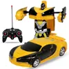 Fjärrkontrolldeformation Billaddningsinduktion Transformation King Kong Robot Electric Control Cars Children Toys 2023