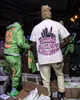 2022 Erkekler Hip Hop T-Shirt Mektup Grafik Baskı T Gömlek Pamuk Rahat Kısa Kollu