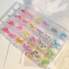 Nagelkonstdekorationer 120pcsbag Petal Style 3D Flower Decoration Colorful Acrylic Design Pearl Rhinestone Harts Manicure Accessori5537704