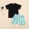 Citgeett Summer born Baby Boys Clothes Sets Letter Printed Short Sleeve Pullover T Shirts Pineapple Shorts 2pcs Clothing 220620