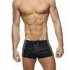 Roupa de banho masculina Shorts boxer de ioga de cintura baixa 2022 Cuecas de natação casuais Maiô de couro sintético Calções de secagem rápida Masculino