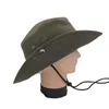 Berets 두 가지 색상 겨울 품질 망 코튼 캔버스 카우보이 모자 멋진 서양 패션 남자 Sun Visor CapBerets