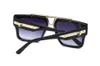 1 unids marca de diseñador de vidrio polarizado gafas de sol piloto clásicas moda mujer gafas de sol UV400 marco dorado espejo verde lente de 60 mm con caja