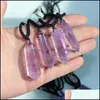 Arts And Crafts Arts Gifts Home Garden Natural Crystal Quartz Jewelry Pendant Necklace Obelisk Wand Healing Stone Drop Delivery 2021 Om9I