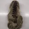 Cabello Extensión del cabello Extensión resistente al calor Clip de garra ondulada en/sobre extensiones de cabello de cola de caballo