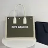 حقيبة اليد rive gauche حقيبة التسوق حقيبة التسوق حقيبة اليدين أعلى الكتان كبير الشاطئ مصمم سفر كروس كتف محفظة محفظة الاتجاه النساء 5A القماش سيدة