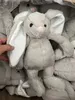 Nuovo 30CM Sublimazione Giorno di Pasqua Coniglietto Peluche Orecchie lunghe Coniglietti Bambola con punti Rosa Grigio Blu Bianco Coniglio Bambole Simpatici Peluche All'ingrosso EE