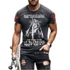 Erkek Tişörtler 3D Baskılı T-Shirt Yuvarlak Boyun Nefes Alabaç Kısa Kollu Est Yaz 2022 Yaratıcı Kişilik Gömlek Büyük boy erkek t