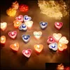 Świece Ogród domowy ogród New9pcs/pudełko w kształcie serca dekoracje walentynki romantyczny kochanek urodzinowy miłość do świec kodę świeca rrd12