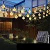 Cordes Lumière Solaire Étanche Fée Guirlande Guirlande Lumineuse Boule Lampe Double Interrupteur En Plein Air Vacances Noël Mariage DécorLED CordesLED LED