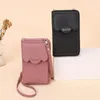 Wallets Universal PU Leather Cell Phone Wallet Shoulder Bag Pocket Clutch Crossbody Pouch Purse Case Neck Strap Porta Cartao CelularWallets