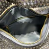 Diamante Clutch Bag Women Tote Handbag Shoulder Handbags purse Quality Wallet Interior Zip Pocket Genuien Leather Fashion Letter