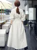 Chic High Quality Elegant Women Fashion Trench Coat Long Jacket Casual Slim Belt Femme Mujer Windbreaker Outwear Spring Autumn 220812