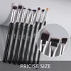 BEILI Noir 10-19 Pcs Pinceaux De Maquillage Cheveux Naturels Fard À Paupières Mélange Eyeliner Brosse Ensemble Shader Sourcils brochas maquillaje W220420