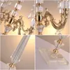 Dekoration akrylljushållare Candelabras Crystal Pendants 77 cm/30 "Höjd äktenskap Candlestick Wedding Centerpieces Home Decor Imake242