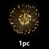 Strängar 120/150/180/200LEDS Dandelion String Lights Waterproof Copper Wire Christmas Garland fyrverkerier Fairy Garden Wedding Decorled Ledled