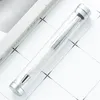 Acrílico Lápis Caso Cilindro Plástico Transparente Cristal Embalagem Peneira Caixa Fonte Ballpoint Signature PENS CASOS