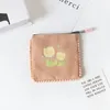 Summer Candy Candy Candy Flower Print Coin Purse Sanity Napkin Storage Bag de grande capacidade Saco fofo Loteleta de chaveiro simples